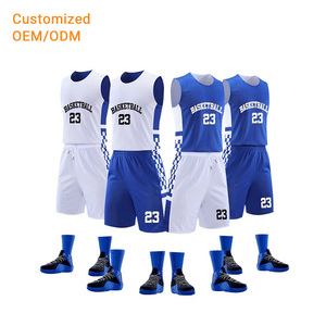 Nomor nama kustom Logo Digital cetak Jersey bolak-balik, seragam basket pria cepat kering - Product Image 1