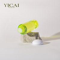 Bouteille de toner PET vide de 75ml 100ml 150ml 200ml Bouteille d'essence d'emballage cosmétique en plastique vert clair ambré avec couvercle en ABS vente en gros