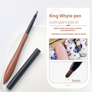 Nail Drawing Pen with Phototherapy Feature Special Universal Formulated Head for Nail Shops Wood Handle Nylon <b>Brush</b> Material - Product Image 6