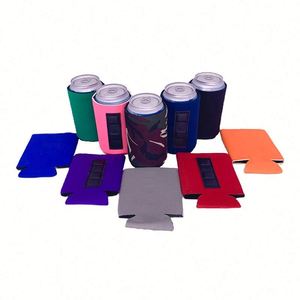 Manchon isotherme magnétique personnalisé en néoprène vierge pour canettes, diverses couleurs, sublimation, pour canettes de bière de 12 oz - Product Image 1