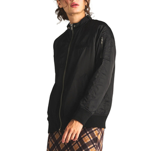 Chaqueta Bomber de Satén para Mujer, con Forro de Nailon Ecológico, Transpirable y Resistente al Viento, Cierre de Cremallera, Corte Regular, Otoño, Alta Calidad - Product Image 3