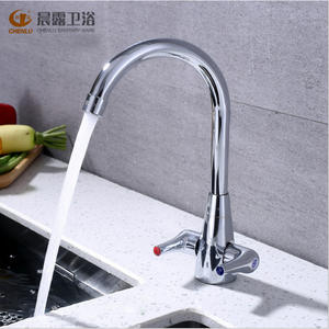 Grifo de Cocina Chenlu de 2 Manijas, Montado en el Encimera, con Válvula de Cerámica, Rotación de 360 Grados, Estilo Tradicional - Product Image 3