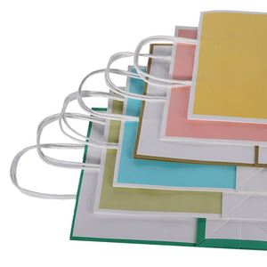 Bolsa de Papel Kraft Gruesa al por Mayor con Diseño Personalizado, Impresión de Logotipo, Bolsa de Regalo con Asas Retorcidas 11 - Product Image 3