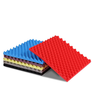 100% sợi polyester thoải mái sóng hình Acoustic bọt tấm mật độ cao 5cmthick chống cháy hấp thụ âm thanh cottoneggcotton - Product Image 1