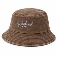 Topi Bucket Bahan Katun Twill Cuci, Bordir Logo Custom, Promosi Merchandise Merek, Pinggiran Lebar, Langsung dari Pabrik, Grosir