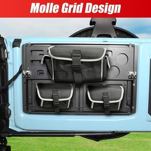 Mesa para Puerta Trasera para <span class=keywords><strong>Ford</strong></span> <span class=keywords><strong>Bronco</strong></span> 2/4 Puertas 2021-2026, Estante de Carga Resistente, Panel Molle, Soporte de Almacenamiento - Product Image 4