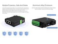 Módulo de Puerto Ethernet RS485 de 2 Canales Aismartlink Waveshare, Puerto Ethernet POE, Aislamiento Eléctrico Industrial, Modbus