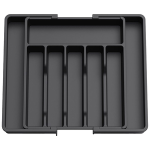 Organisateur de tiroir en plastique carré classique, idéal pour ustensiles, couverts et argenterie, support de rangement ajustable – Vente en gros à chaud - Product Image 1