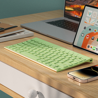 B.O.W Factory Direct Sale Portable Dual Keyboard 2.4G BT Wireless Metal Rechargeable Ergonomic Free Keyboard Film