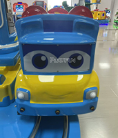 Train électrique rotatif pour enfants, à monnayeur, équipement de parc d'attractions, jouet de train sur rail pour aire de jeux intérieure