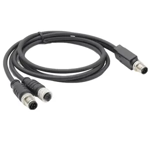 Y-cable Y-splitter 5 Pin 1 maschio a 1 maschio e 1 femmina fabbricazione di cavi M12 connettore a 5 Pin cavo impermeabile M12