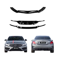 Piezas de Modificación de Automóviles para Mercedes-Benz Clase C W205 2015-2021, Actualización a C43 con Alerón Delantero y Trasero