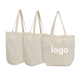 Custom Office School Library Shopping Reusable Large Capacity Canvas Tote Pure Cotton Bag for Product - Product Image 1