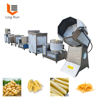Lingrun 50-200kg/uur semi-automatische productielijn voor aardappelchips en frieten, productielijn voor gebakken bananenschijfjes