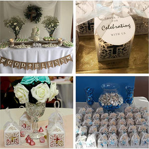 Boîte à bonbons de mariage en gravure laser créative, design creux en forme de croix, décorations de fête de mariage, boîte à bonbons pour la <span class=keywords><strong>communion</strong></span> - Product Image 5