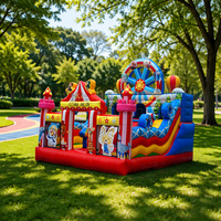 Château gonflable coloré Beleqi en PVC avec toboggan et grande roue, capacité supérieure à 500 kg, pour intérieur et extérieur