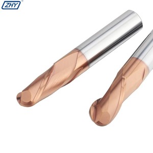 ZHY <span class=keywords><strong>UEX</strong></span> usine nez sphérique direct hrc 60 2F outils de coupe de fraise en bout en carbure pour cnc - Product Image 1