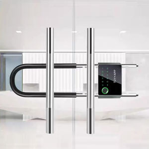 Serrure de sécurité numérique à <span class=keywords><strong>code</strong></span> pour porte en verre avec empreinte digitale, grand <span class=keywords><strong>cadenas</strong></span> en U étanche anti-effraction et anti-vol - Product Image 1