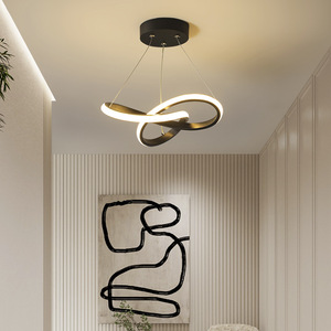 Modern LED Pendant <strong>Light</strong> <strong>Fixture</strong> for Dining Living Room Bedroom Contemporary Ceiling Hanging <strong>Fixture</strong> with Irregular Ring <strong>Lights</strong> - Product Image 4