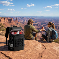 Sac à dos isotherme portable anti-fuite de 31,70 Qt, en tissu Oxford personnalisé, maintien de la glace pendant 12h pour le camping, la pêche et les activités de plein air