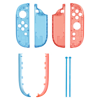 Carcasas de Repuesto Transparentes Azules y Naranjas EXtremeRate para Joycon de Nintendo Switch 2