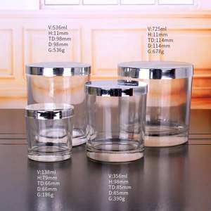 Desain kustom grosir wadah lilin transparan wadah lilin kosong toples lilin dengan tutup - Product Image 4