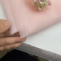 Tissu en maille de nylon 100% respirant et léger de 21 g/m², blanc, pour robes de soirée et robes à paillettes, tissu en tulle, tissu en dentelle