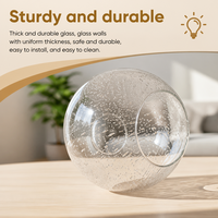 Abat-jour en verre texturé bulle, pièce de rechange pour lustre multi-têtes ou suspension