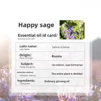 Huile de Sauge Sclarée Biologique en Gros (Salvia Sclarea) pour l'Aromathérapie, le Massage Corporel, le Soulagement du Stress, Diffuseur, Certifiée MSDS COA GCMS
