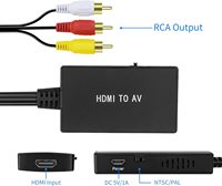 Convertisseur HDMI vers RCA, adaptateur de convertisseur audio vidéo composite HDMI vers AV pour TV Stick,Roku,PS4,Xbox, Switch,Blu-Ray, lecteur DVD