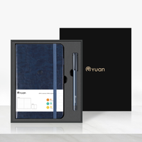 Cuaderno Organizador Inteligente de Cuero Yuan Business Digital Writing Kit con Sincronización de APP y Páginas Impresas