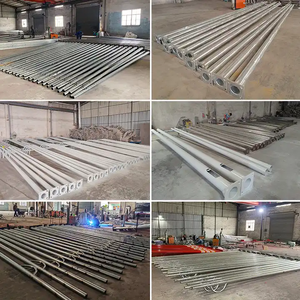 Personalizado ao ar livre 4m 5m 6m 7m <span class=keywords><strong>8m</strong></span> 9m 10m 12m duplo único braço preço galvanizado aço solar poste poste de luz poste de lâmpada - Product Image 2