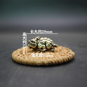 Figurine Pixiu en laiton avec motif diamant, ornement de bureau Feng Shui, décoration de maison et de bureau, cadeau - Product Image 5