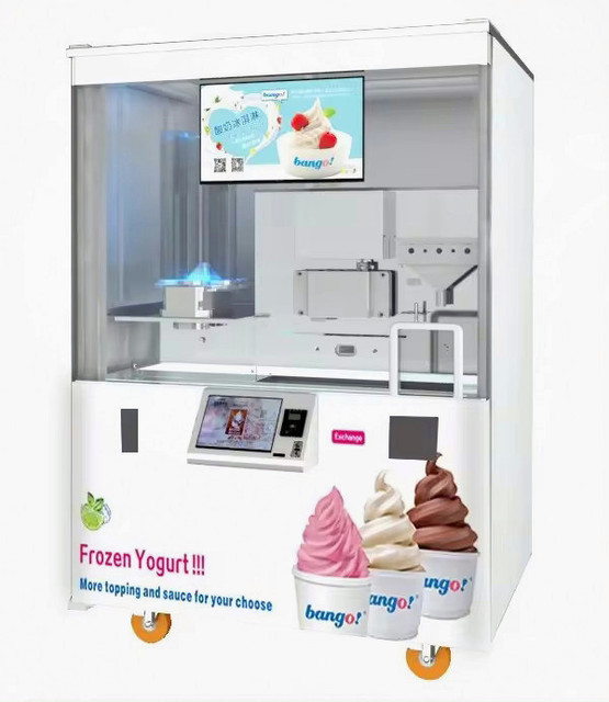 automatic milkshake gelato ice cream vending machine for USA and Italy