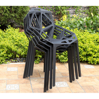 Chaise en plastique en forme de S, meuble de maison, siège de salle à manger, siège Pp, empilable, vente en gros,