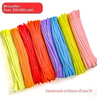 Pembersih Pipa Grosir, Batang Chenille Sangat Terpilin untuk Kerajinan DIY Anak, Buket Anak Anjing & Bunga Tanpa Rontok, Kawat Besi