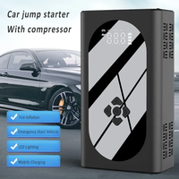 Démarreur de batterie multifonction 4-en-1 avec compresseur d'air, courant de crête 3000A, batterie lithium polymère 29600mAh, booster de puissance 7 BAR