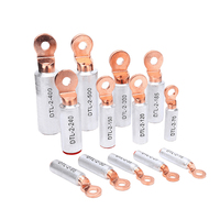 Connecteurs de câble bimétalliques DTL-2, cosses annulaires étamées multi-tailles en cuivre et aluminium, cosses à sertir bimétalliques