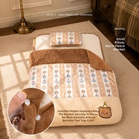 Couverture-lit en peluche pour animaux de compagnie, pour chiens et chats de petite et moyenne taille, coussin amovible, literie confortable pour l'hiver
