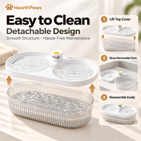 Fontaine à eau automatique pour chat à double cuve 4L, distributeur d'eau électrique pour animaux de compagnie, 3 modes de débit, protection contre le fonctionnement à sec, pour intérieur
