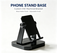Support de téléphone métallique réglable personnalisé par usinage CNC pour bureau, maison, accessoires de support pour appareils mobiles
