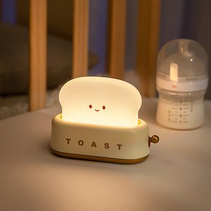 Lámpara de Pan Tostado Kawaii para Cuarto Infantil, Luz Nocturna LED Moderna con Apagado Automático, Regalo de Cumpleaños, Decoración para <span class=keywords><strong>Dormitorio</strong></span> de Adolescentes - Product Image 2