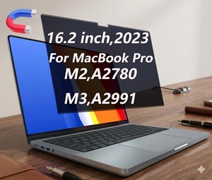 Magnetic <b>Privacy</b> <b>Screen</b> <b>Protector</b> For MacBook Pro 16.2inch 2023 M2 A2780 M3 A2991 Removable Laptop <b>Privacy</b> Scree - Product Image 1
