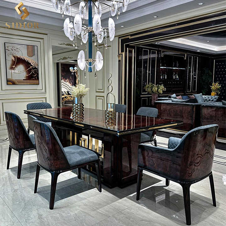 Luxury Dining Table Set 6 Seater for 8 Sidior Furniture