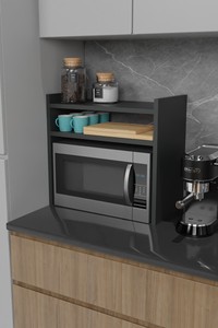 Estante de Cocina Moderno de 2 Niveles para Microondas, Estante para Especias, Organizador de Cocina - Product Image 2