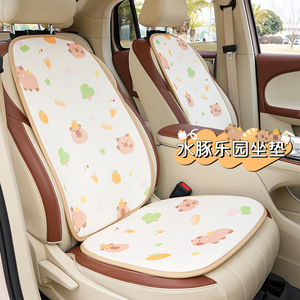 Capybara Car Seat Cushion Set Honeycomb Cooling Pad With Neck Pillow For Auto Interior Protection And Comfort - Product Image 2