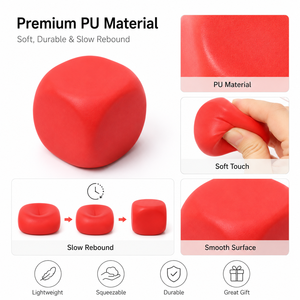 Custom Color Cube Stress Ball Soft PU Foam Square Squeeze <b>Toy</b> for Anxiety Relief Personalized <b>Desk</b> Fidget <b>Toy</b> Bulk Gift - Product Image 4