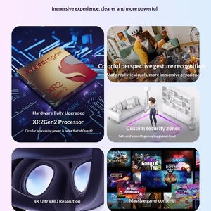 Pour lunettes <span class=keywords><strong>VR</strong></span> <span class=keywords><strong>Oculus</strong></span> Quest 3, console de jeu tout-en-un à détection de mouvement, appareil 3D monté sur la tête compatible Steam - Product Image 4