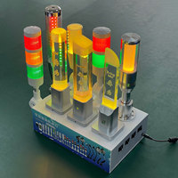 Lampu Peringatan LED Dua Warna Doingwin J02-2 DC24V dengan Buzzer >85db untuk Mesin CNC & Mesin Punching