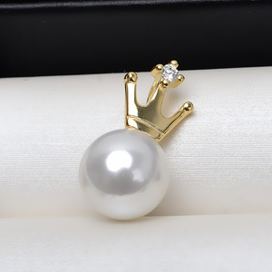 Pendentif Couronne Simple en Argent S925, Accessoire de Bijoux DIY pour Femmes, Produit Semi-Fini Tendance, Numéro d'Article 4523 - Product Image 3